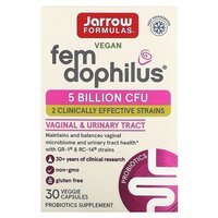 Пробиотики и пребиотики Jarrow Formulas Fem Dophilus 5 billion CFU, 30 вегакапсул