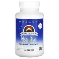 Натуральная добавка Source Naturals Sleep Science NightRest Melatonin, 100 таблеток