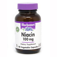 Витамины и минералы Bluebonnet Niacin 100 mg, 90 вегакапсул
