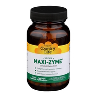 Натуральная добавка Country Life Maxi-Zyme, 60 вегакапсул