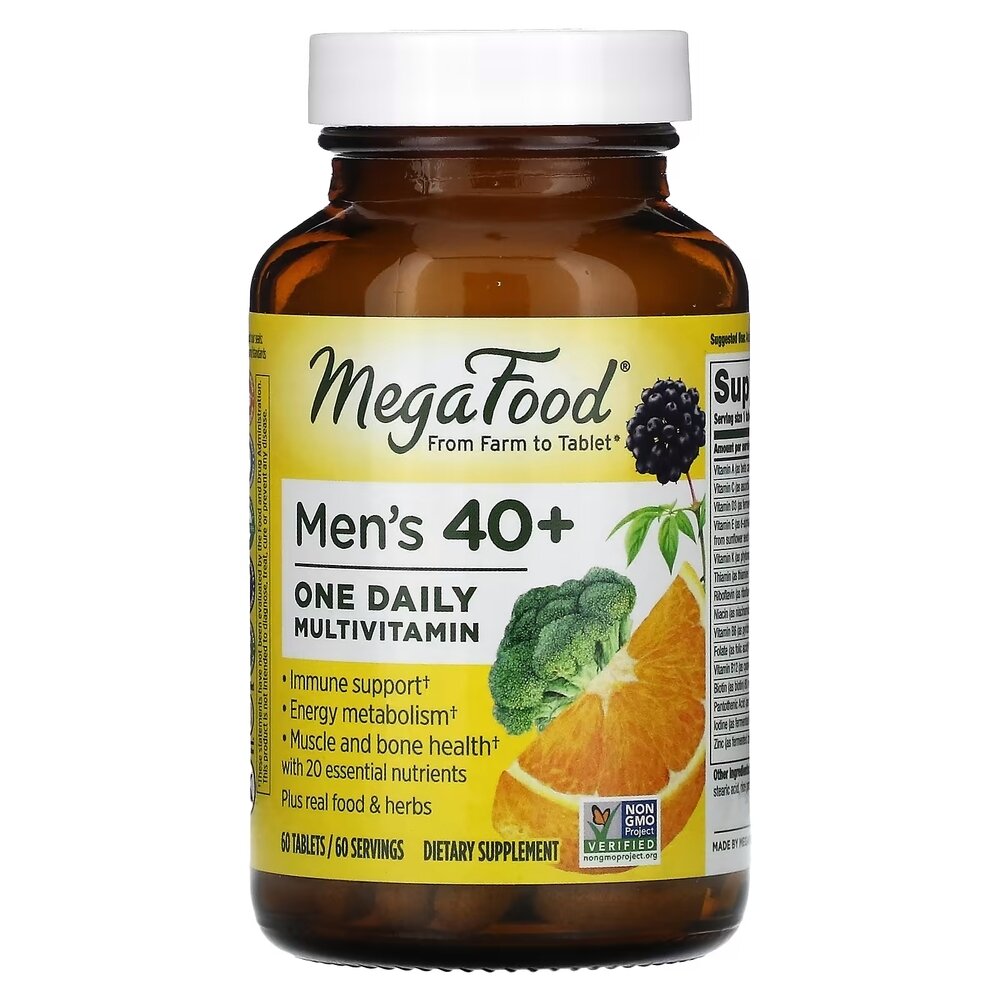 Витамины и минералы MegaFood Men's 40+ One Daily, 60 таблеток