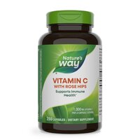 Витамины и минералы Nature's Way Vitamin C with Rose Hips, 250 капсул