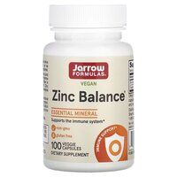Витамины и минералы Jarrow Formulas Vegan Zinc Balance, 100 капсул