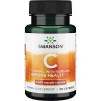 Витамины и минералы Swanson Vitamin C with Rose Hips 1000 mg, 30 капсул