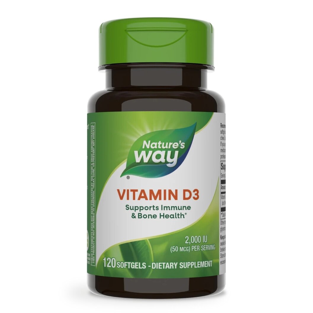Натуральна добавка Nature's Way Vitamin D3 50 mcg, 120 капсул