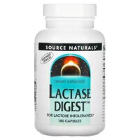 Натуральная добавка Source Naturals Lactase Digest, 180 капсул