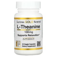 Аминокислота California Gold Nutrition L-Theanine 100 mg, 30 вегакапсул