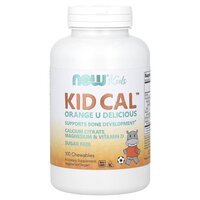 Витамины и минералы NOW KID Cal, 100 жевательных таблеток