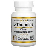 Аминокислота California Gold Nutrition L-Theanine 100 mg, 60 вегакапсул