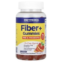 Пробиотики и пребиотики Enzymedica Fiber+, 90 желеек