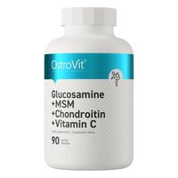 Препарат для суставов и связок OstroVit Glucosamine+MSM+Chondroitin+Vitamin C, 90 таблеток