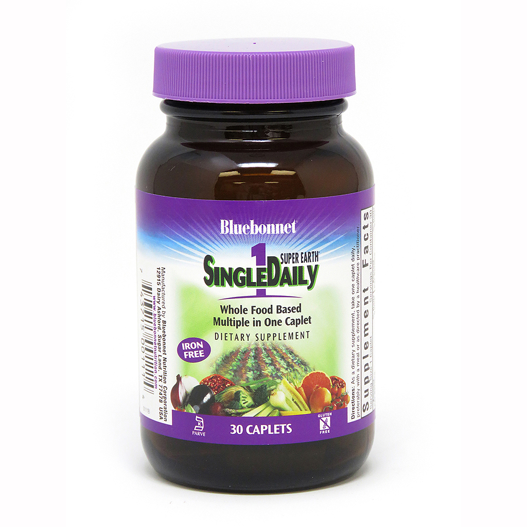 Вітаміни та мінерали Bluebonnet Nutrition Super Earth Single Daily Iron free, 30 каплет