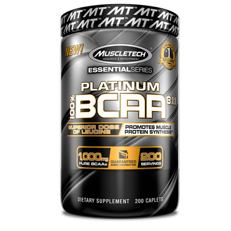 Амінокислота BCAA Muscletech Platinum BCAA 8:1:1, 200 каплет