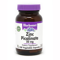 Витамины и минералы Bluebonnet Zinc Picolinate 50 mg, 100 вегакапсул