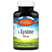 Аминокислота Carlson Labs L-Lysine 500 mg, 100 капсул