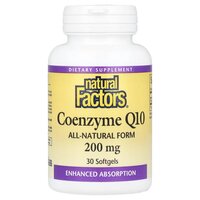 Натуральная добавка Natural Factors Coenzyme Q10 200 mg, 30 капсул