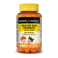 Пробиотики и пребиотики Mason Natural Healthy Kids Probiotic With Fiber Chewables, 60 жевательных таблеток