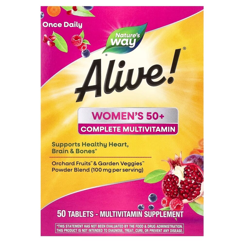 Витамины и минералы Nature's Way Alive! Women's 50+, 50 таблеток