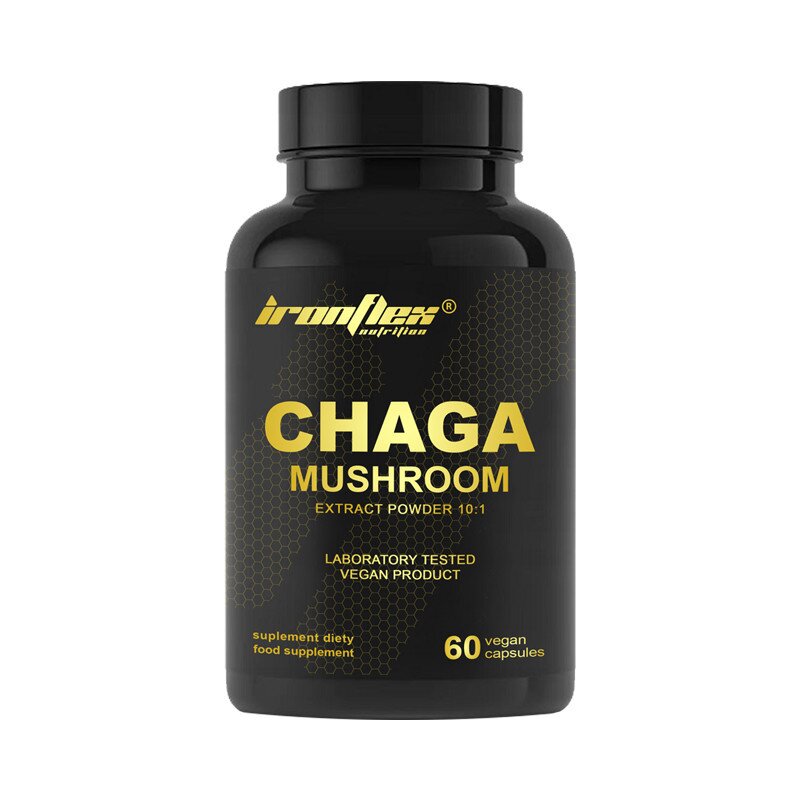 Натуральная добавка IronFlex Chaga Mushroom, 60 вегакапсул СРОК 04.26