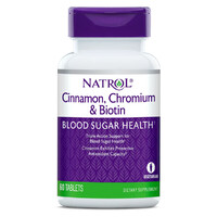 Натуральная добавка Natrol Cinnamon Chromium &amp; Biotin, 60 таблеток