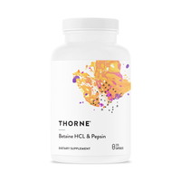 Натуральная добавка Thorne Betaine HCL &amp; Pepsin, 225 капсул