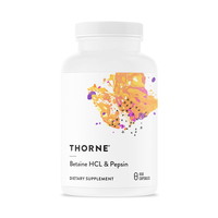 Натуральная добавка Thorne Betaine HCL &amp; Pepsin, 450 капсул
