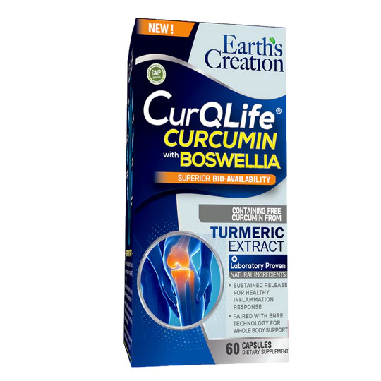Препарат для суглобів і зв'язок Earth's Creation CurQLife with Boswellia, 60 капсул