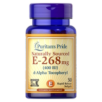 Витамины и минералы Puritan's Pride Vitamin E 400 IU (268 mg) Naturally Sourced, 50 капсул