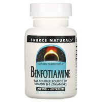 Витамины и минералы Source Naturals Benfotiamine 150 mg, 60 таблеток