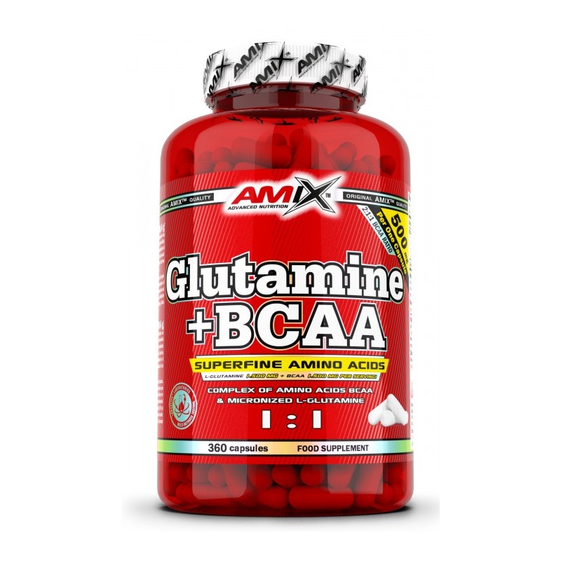 Аминокислота Amix Nutrition L-Glutamine+BCAA, 360 капсул