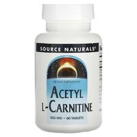 Жиросжигатель Source Naturals Acetyl L-Carnitine 500 mg, 60 таблеток