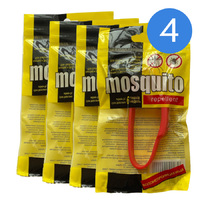 Средство от насекомых браслет с репеллентом от комаров и клещей Mosquito Красный - НАБОР 4 шт