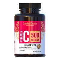 Витамины и минералы Golden Pharm Vitamin C 500 mg with Acerola, 100 таблеток