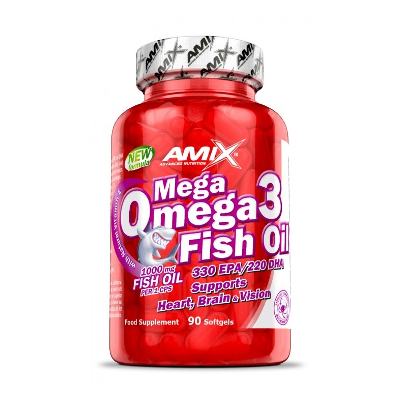 Жирні кислоти Amix Nutrition Mega Omega 3 Fish Oil 1000 mg, 90 капсул