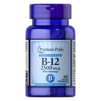 Витамины и минералы Puritan's Pride Vitamin B-12 2500 mcg Sublingual, 100 микро леденцов