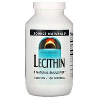 Натуральная добавка Source Naturals Lecithin 1200 mg, 100 капсул