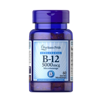 Витамины и минералы Puritan's Pride Vitamin B-12 5000 mcg Sublingual, 60 микро леденцов