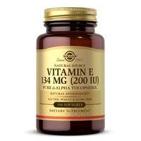 Витамины и минералы Solgar Vitamin E 134 mg (200 IU) Pure d-Alpha Tocopherol, 100 капсул