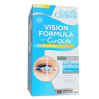 Натуральная добавка Earth's Creation Vision Formula CurQLife, 60 капсул