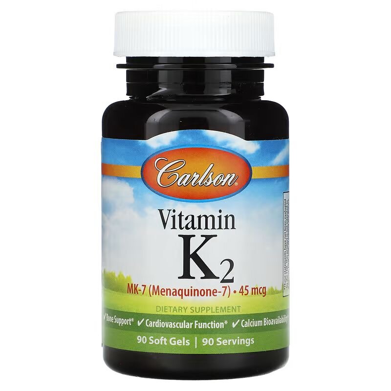 Витамины и минералы Carlson Labs Vitamin K2 MK-7 45 mcg, 90 капсул