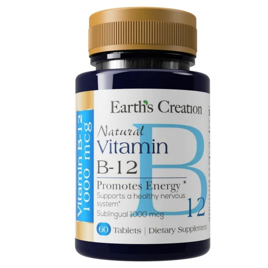 Вітаміни та мінерали Earth's Creation Vitamin B12 1000 mcg Sublingual, 60 таблеток