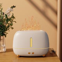 Увлажнитель воздуха портативный Kinscoter A318 аромадифузор электрический, эффект пламени, Белый ПРИМЯТАЯ КОРОБКА