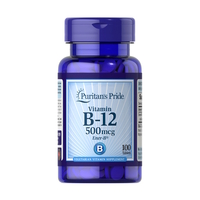 Витамины и минералы Puritan's Pride Vitamin B-12 500 mcg, 100 таблеток