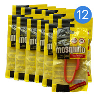 Средство от насекомых браслет с репеллентом от комаров и клещей Mosquito Красный - НАБОР 12 шт