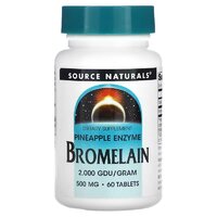 Натуральная добавка Source Naturals Bromelain 2000 GDU/g 500 mg, 60 таблеток