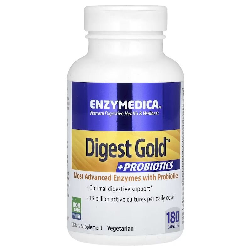 Натуральна добавка Enzymedica Digest Gold + Probiotics, 180 капсул