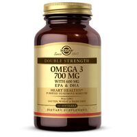 Жирні кислоти Solgar Double Strength Omega 3 700 mg, 60 капсул