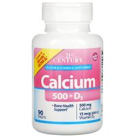 Витамины и минералы 21st Century Calcium 500 + D3 600 IU, 90 таблеток
