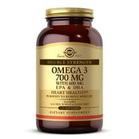 Жирні кислоти Solgar Double Strength Omega 3 700 mg, 120 капсул