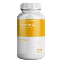 Витамины и минералы Sporter Vitamin D3 2000 IU, 120 таблеток